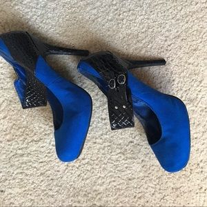 Blue & Black heels